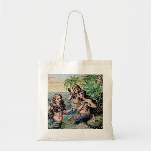 Zeemeermin Antiek Magic Nautische Oceaan Tote Bag (Voorkant)