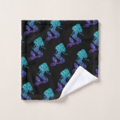 Zeemeermin aqua blauwe ombre glinsterend patroon z bad handdoek (Wasdoekje)