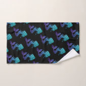 Zeemeermin aqua blauwe ombre glinsterend patroon z bad handdoek (Handdoek)