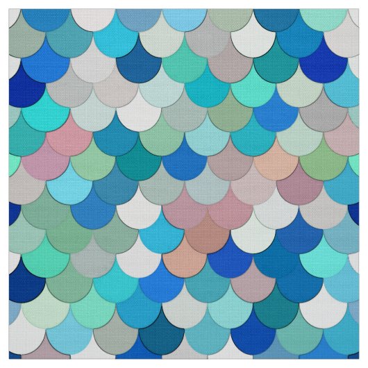 Zeemeermin, Aqua, Shell Roze, en Kobalt Stof (Swatch)