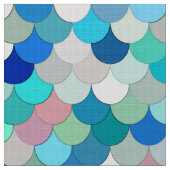 Zeemeermin, Aqua, Shell Roze, en Kobalt Stof (Close Up)