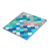 Zeemeermin, Aqua, Shell Roze, en Kobalt Tegeltje (Zijkant)