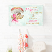 Zeemeermin Baby Clam Shell Tiara Parels Goud Roze Spandoek (Insitu)