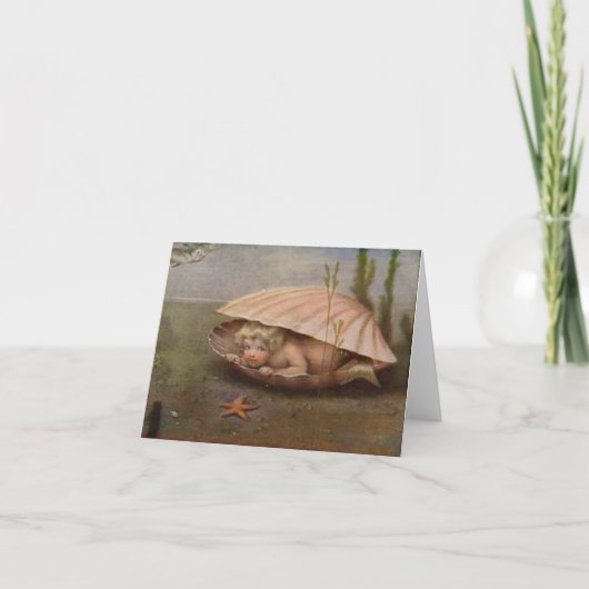 zeemeermin Baby Note Kaart (Voorkant)