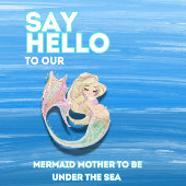 Zeemeermin Baby Shower Aankomende Moeder  Aankondiging