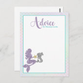 Zeemeermin Baby shower Advies voor Mama Kaarten (Voorkant / Achterkant)