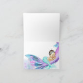Zeemeermin Baby Shower Bedankkaart (Binnen)
