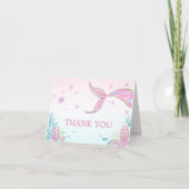 Zeemeermin Baby Shower Bedankkaart (Voorkant)