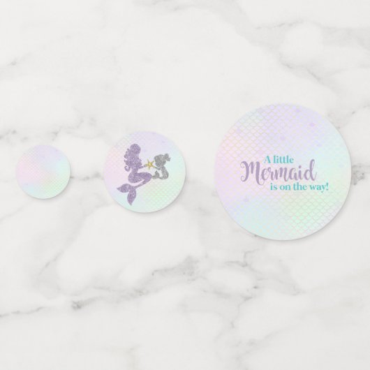 Zeemeermin Baby shower Confetti (Achterkanten)