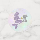 Zeemeermin Baby shower Confetti (Kleine voorkant)