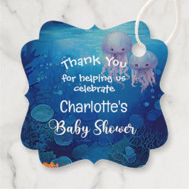 Zeemeermin Baby shower Dank u Favor Tags Bedankjes Labels