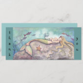 Zeemeermin Baby shower Dank u opmerkingen Kaart (Voorkant / Achterkant)