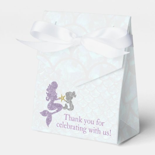 Zeemeermin Baby shower Favor Box Bedankdoosjes (Voorkant Zijde)