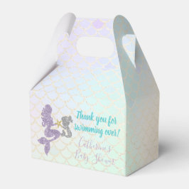 Zeemeermin Baby shower Favor Box Bedankdoosjes