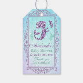 Zeemeermin Baby shower Favor Gift Label Cadeaulabel (Voorkant)