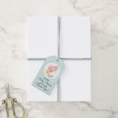 Zeemeermin Baby shower Gift Label Roze Haar Lichte Cadeaulabel (Met Touw)