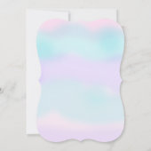 Zeemeermin  Baby shower Glitter Tail Kaart (Achterkant)