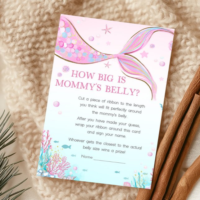 Zeemeermin Baby Shower Hoe Groot Is Mamma's Buik S (Under the Sea Baby Shower How Big Is Mommy's Belly Game)