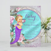 Zeemeermin Baby Shower Kaart (Staand voorkant)
