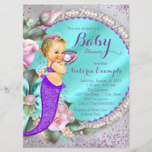 Zeemeermin Baby Shower Kaart