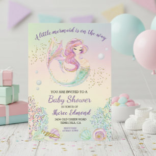  Zeemeermin  Baby Shower  Kaart