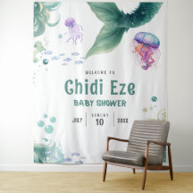 Zeemeermin Baby shower Kleurrijke Kwallen Waterver