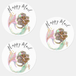 Zeemeermin Baby shower Labels