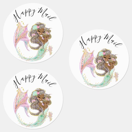 Zeemeermin Baby shower Labels (Groep)