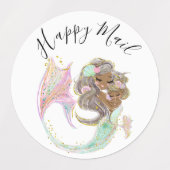 Zeemeermin Baby shower Labels (Design 1)