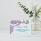 Zeemeermin Baby shower Luier Raffle insert kaarten (Staand voorkant)