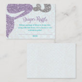 Zeemeermin Baby shower Luier Raffle insert kaarten (Voorkant / Achterkant)