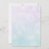 Zeemeermin Baby shower Meisje Onder Zee Lavendel B Kaart (Achterkant)