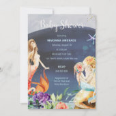 Zeemeermin Baby shower Oceaan onder Zee Bloemmeisj Kaart (Voorkant)