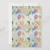 Zeemeermin Baby shower Oceaan onder Zee Bloemmeisj Kaart (Achterkant)