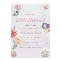 Zeemeermin Baby Shower Onder de Zee Baby Meisje Ui
