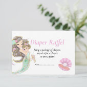 Zeemeermin baby shower onder de zee kaart (Staand voorkant)