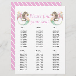 Zeemeermin baby shower onder de zee kaart