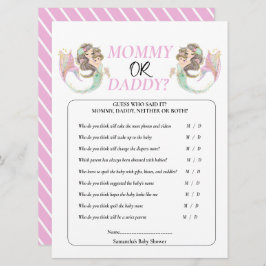 Zeemeermin baby shower onder de zee kaart