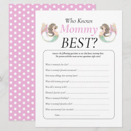 Zeemeermin baby shower onder de zee kaart