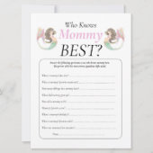 Zeemeermin baby shower onder de zee kaart (Voorkant)