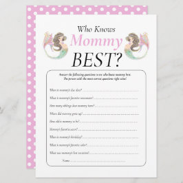 Zeemeermin baby shower onder de zee kaart