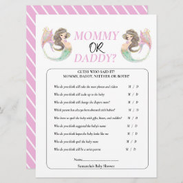 Zeemeermin baby shower onder de zee kaart