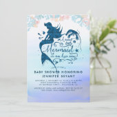 Zeemeermin Baby shower onder de Zee Oceaan Kaart (Staand voorkant)