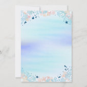 Zeemeermin Baby shower onder de Zee Oceaan Kaart (Achterkant)