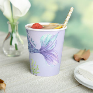 Zeemeermin Baby shower Onder De Zee Papieren Bekers