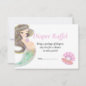 Zeemeermin baby shower onder de zee raffel kaart (Voorkant)