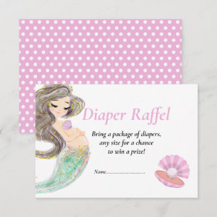 Zeemeermin baby shower onder de zee raffel kaart