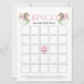 Zeemeermin baby shower onder het zee bingo kaart (Voorkant)
