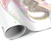 Zeemeermin Baby shower. Onder het Zee. Glitter Cadeaupapier (Rol Hoek)