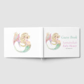 Zeemeermin Baby shower. Onder het Zee. Glitter Gastenboek (Volledig)